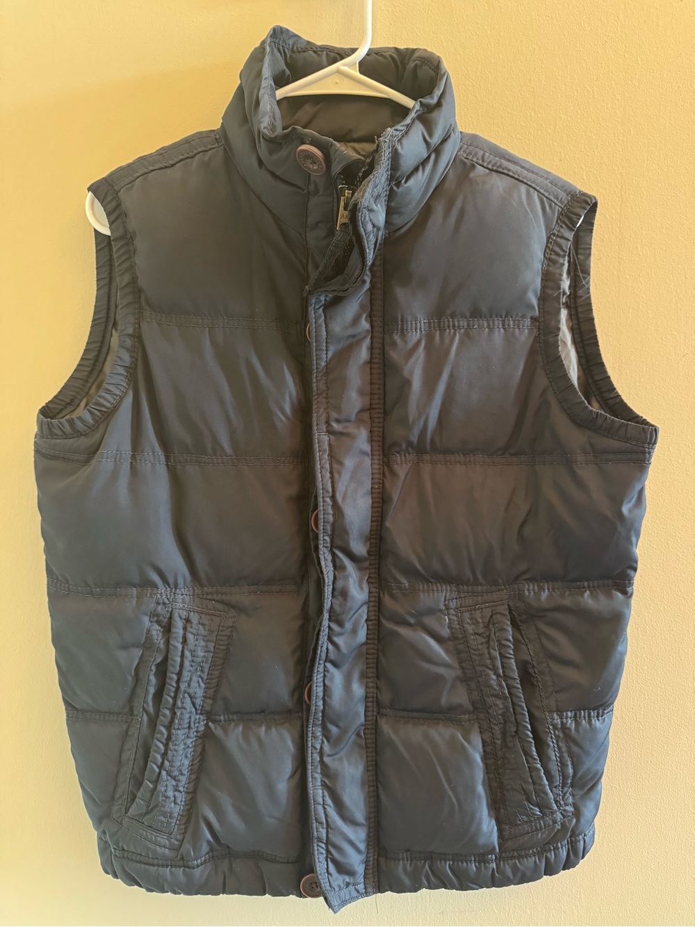 Abercrombie & Fitch Women’s Small Down Puffer Vest dark blue Full Zip